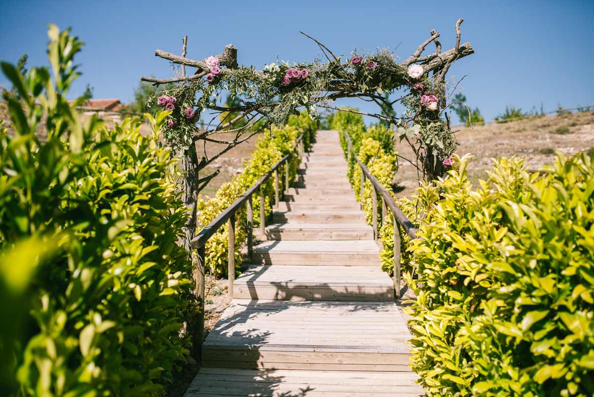 arco flores boda las margas